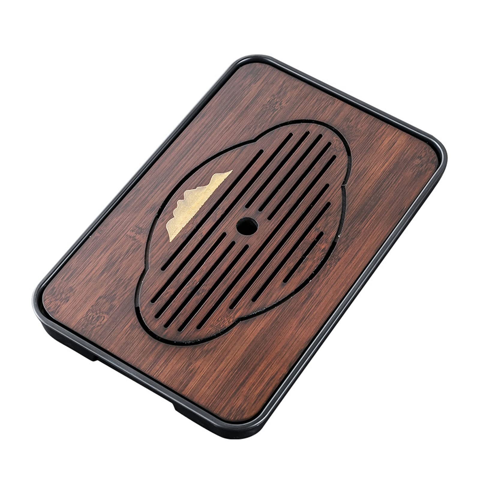 茶盆 ティートレイ ホーム ティーテーブル シンプル ティーシー 小型 ドライ ブリューイング トレイ 家庭用 来客用(49.1x32.5x2.8cm)