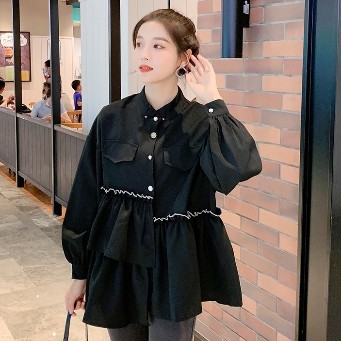 【送料無料】マタニティ トップス 授乳服 シャツ サイズ展開豊富 M4XL おしゃれボタン