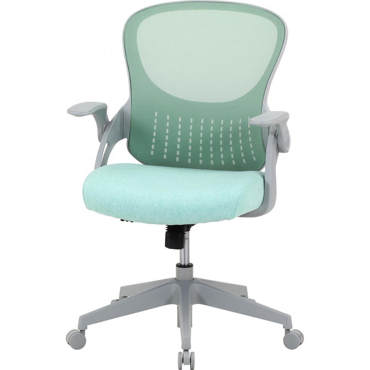 【I】不二貿易 オフィスチェア パベル グリーン 3519FX　メッシュ キャスター付【北海道・沖縄・離島不可】【代引き不可】