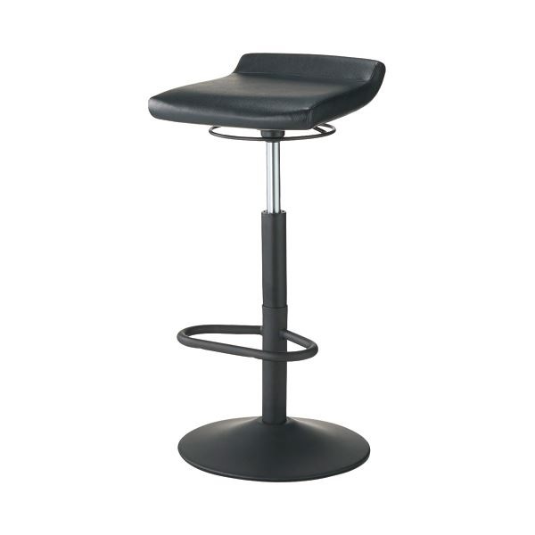 中央可鍛工業 ハイチェア ブラックフレーム/座ブラック HC-4S-BK/BK 1脚 [組立品]