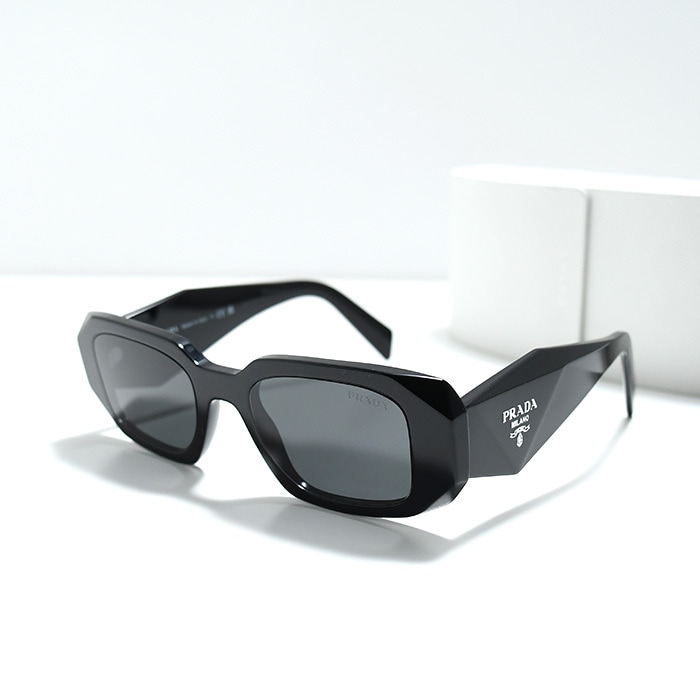 シンボル サングラス PR 17WS メンズ ユニセックス アセテートサングラス トライアングルロゴ UVカット 幾何学的デザイン レクタングル