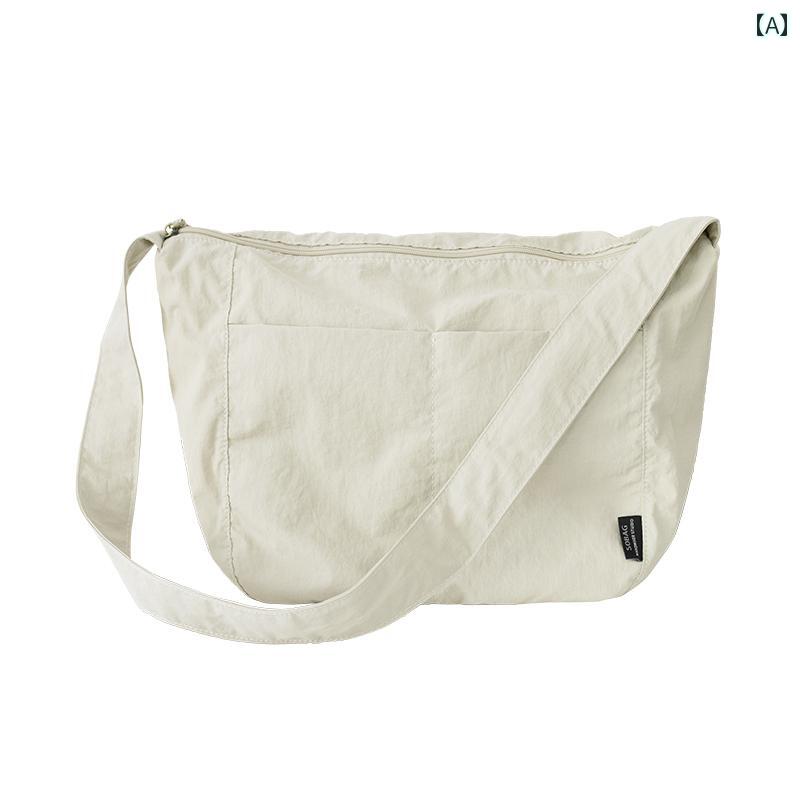 レディース　バッグ　カジュアル Sobag 春夏 和風 シンプル 斜め 掛け ワンショルダー 防水 ナイロン 布 バッグ 女性用大容量 カジュアル 通勤 団子