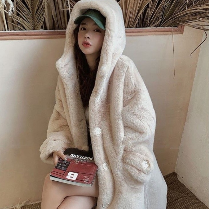 人気沸騰新柄追加 ファーコート レディース 毛皮コート ミンク風 ミディアム丈 フード付き 大きい アウター 暖かい ふわふわ 防寒 お洒落 秋冬