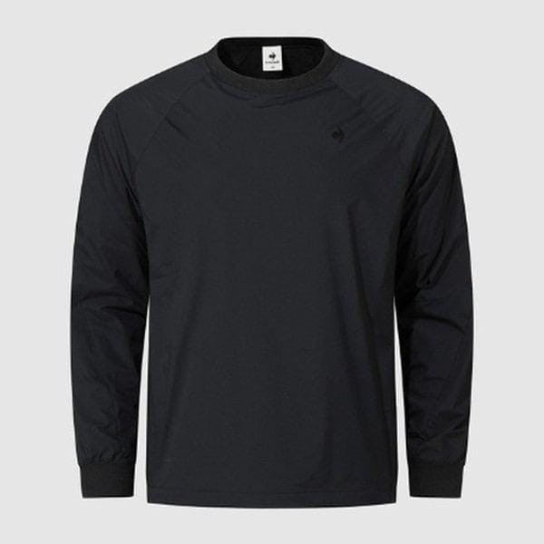 ユニ ルーズフィット ニット型 裏地ウーブン トップ ブラック QQ413EWTO1-BLK