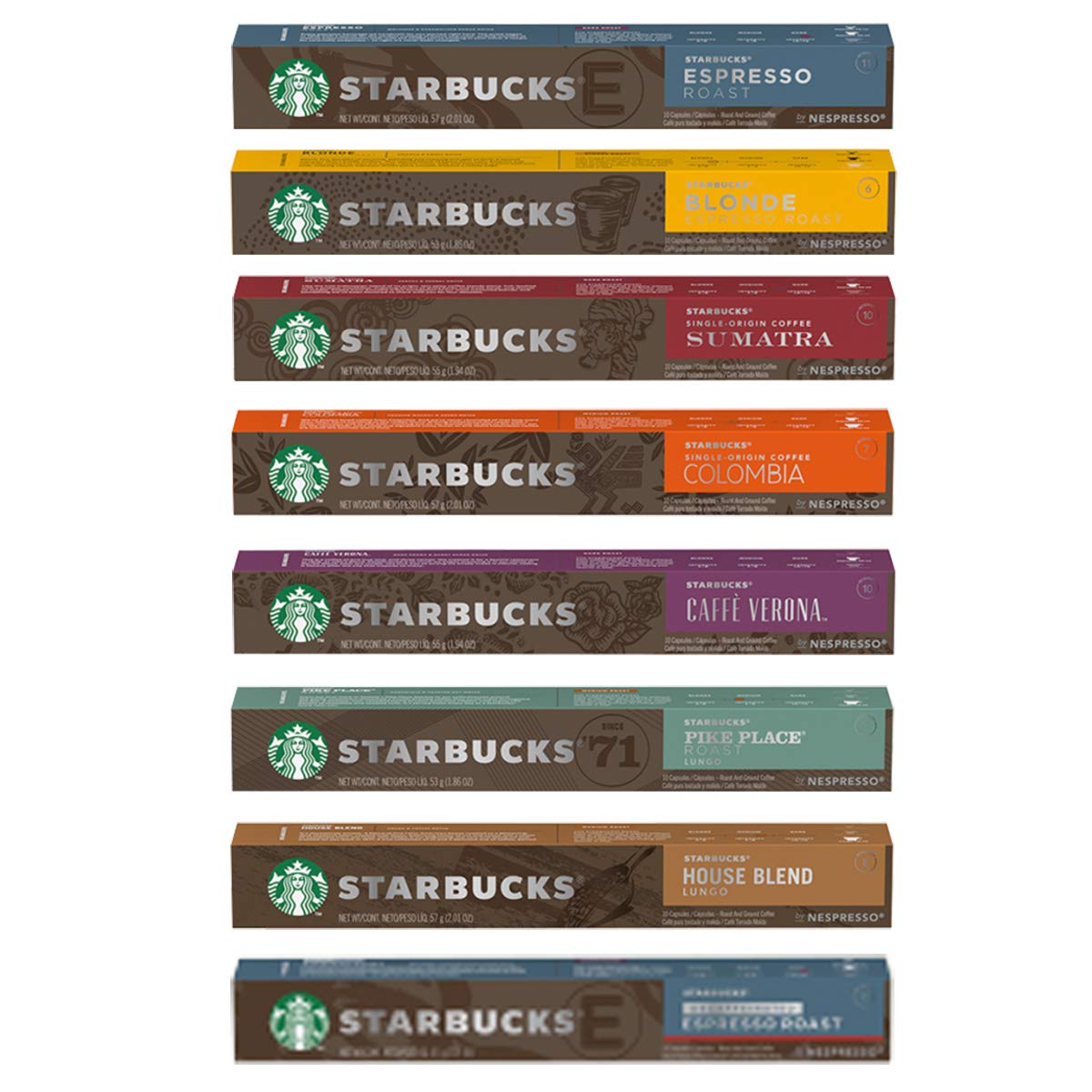 Nespressoネスプレッソ by Starbucks スターバックス 8種 8０カプセル [並行輸入品 ]