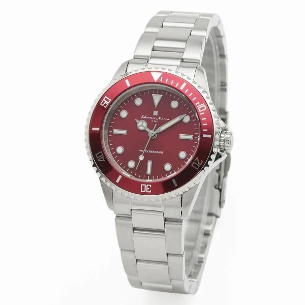 取寄品 正規品 Salvatore Marra 腕時計 SM19154-SSRD 5気圧防水 日本製クオーツ メタルベルト 防水 メンズ腕時計