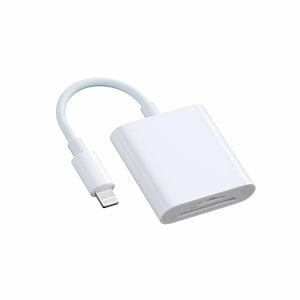 「即納」2in1 SDカードリーダーiPhoneiPadに適用Lightning SDMicroSDカード iS最新対応 設定不要 写真ビデオ動画WordExclePPTPDF双方向