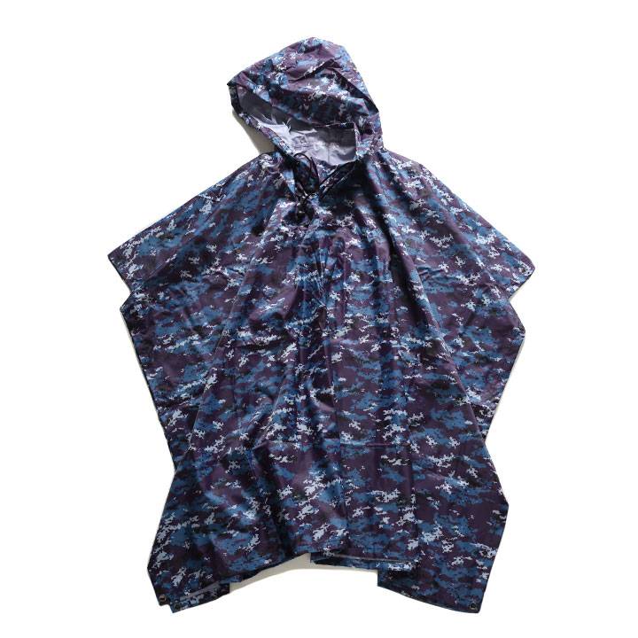 レインコート 自衛隊 グッズ 海自 海上自衛隊 雨具 カッパ 桜錨 紺 レインポンチョ レインウェア かっぱ 合羽 雨合羽 自転車 シンボルマーク 桜と錨 海自迷彩