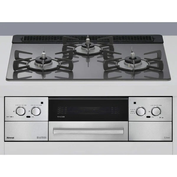 ビルトインガスコンロ プロパンガス用 3口 左右強火力タイプ 幅60cm RHS31W42J4RSTW-LP サテンシルバー Lisse（リッセ）