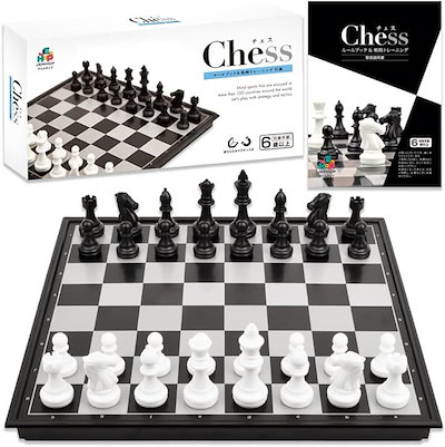他サイト： チェス Chessboard 盤セット ボード 折りたたみ マグネット ポータブル 36pルールブック＆戦略トレーニング付属 M 25cmx25cm( マルチカラー, Mサイズ)の商品画像