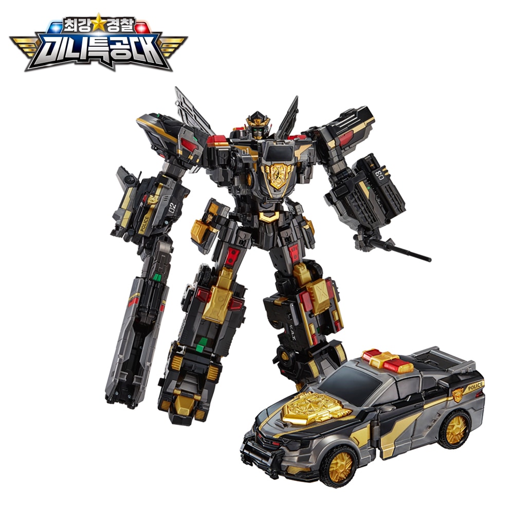 ミニ特攻隊/最強警察/五段合体/ジャスティスタイタン/ブラックエディション/限定版/大型サイズ/変身ロボット/合体/ジャスティス/タイタンJusticeTitan/正品/2023 16,749円