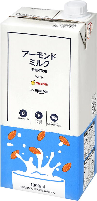 他サイト： アーモンドミルク 砂糖不使用 1L×6本の商品画像