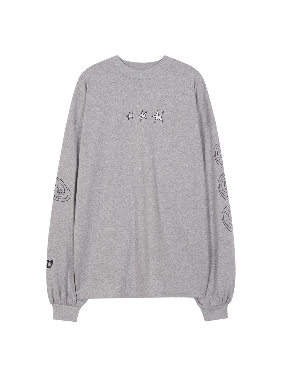 【MARGESHERWOOD】 STAR STITCH LONG SLEEVE : MELANGE GREY