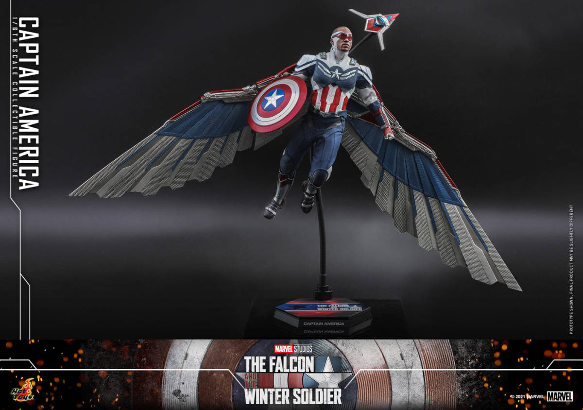 新品未開封HOTTOYS ホットトイズ 1/6 TMS040 ファルコン＆ウィンターソルジャー フィギュア　キャプテンアメリカ