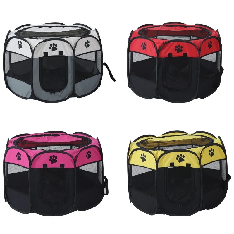 八角形ペットフェンス ペットテント オックスフォード布 傷つきにくい 折りたたみ式 犬ケージ 犬猫 分娩室 犬小屋 猫の巣