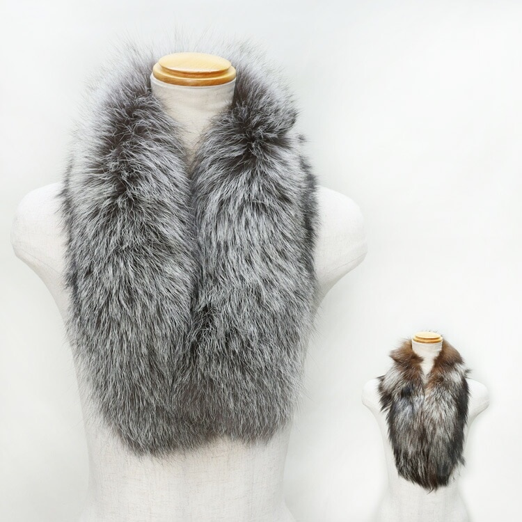 シルバーフォックス ファー マフラー ナチュラル ゴールド 送料無料 レディース ギフト プレゼント