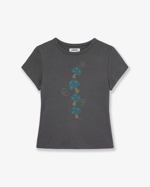 【AEAE】 MUSHROOM HOTFIX TEE [CHARCOAL] 正規品