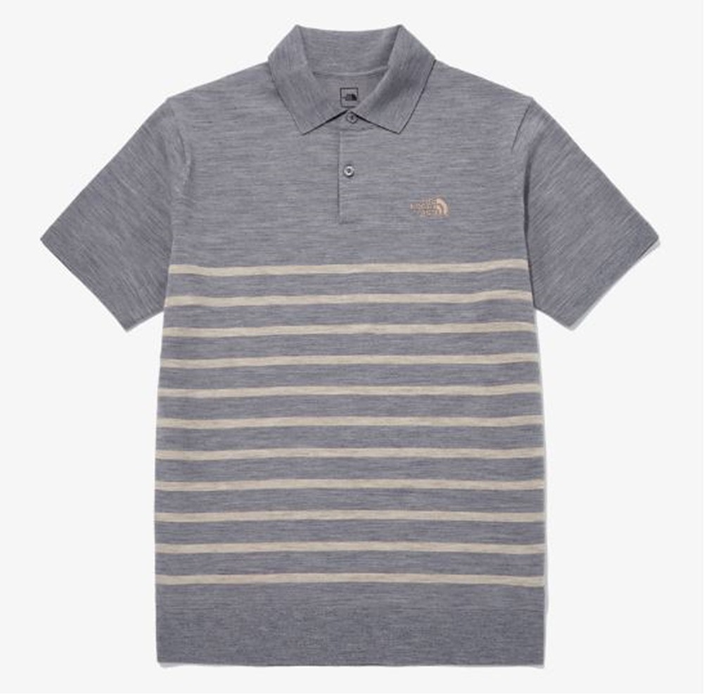 MS MERINO WOOL STRIPE S/S POLO [NI7PQ04]