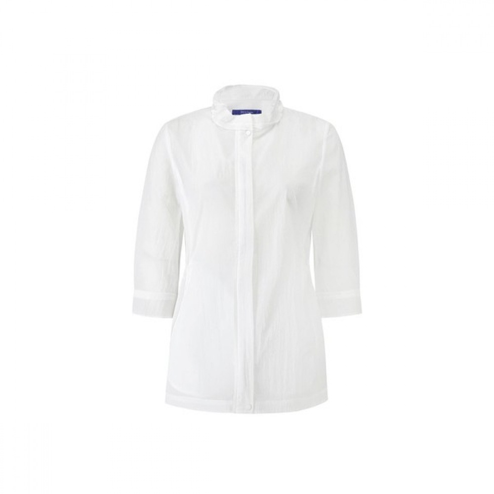 [オリビアハスラー] ホワイトナイロンウインドブレーカーOHBMJP303