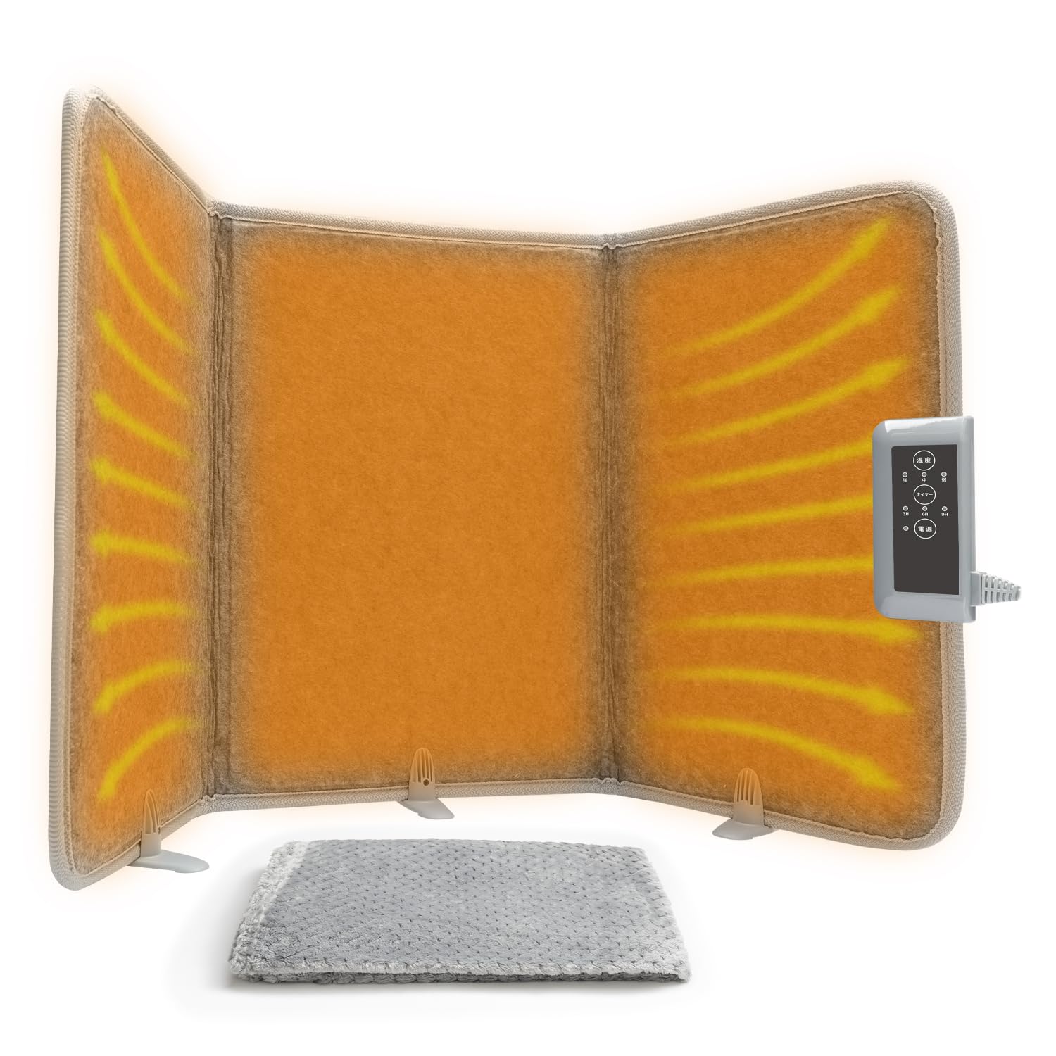パネルヒーター 足元ヒーター デスクヒーター 3/6/9時間タイマー設定 3段階温度調節 自動OFF デスク足元 冷え対策 遠赤外線デスクヒーター (標準版) 49310