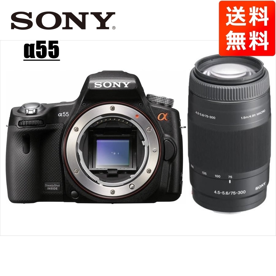 α55 75-300mm 望遠 レンズセット デジタル一眼レフ カメラ 中古