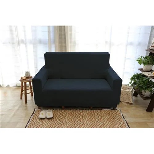 【在庫限り】ソファーカバー 3人用 無地 ネイビー色 フィットタイプ ネイビー