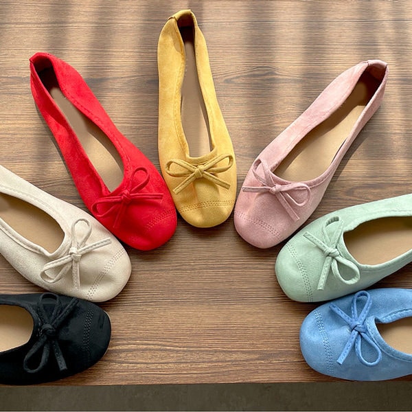バレエシューズ パンプス りぼん リボン フラット レディース