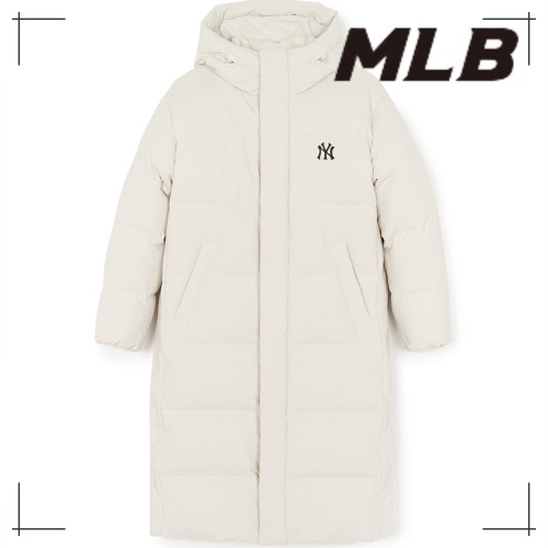MLB公式 ダウン Curved long padded NY (D.Cream)