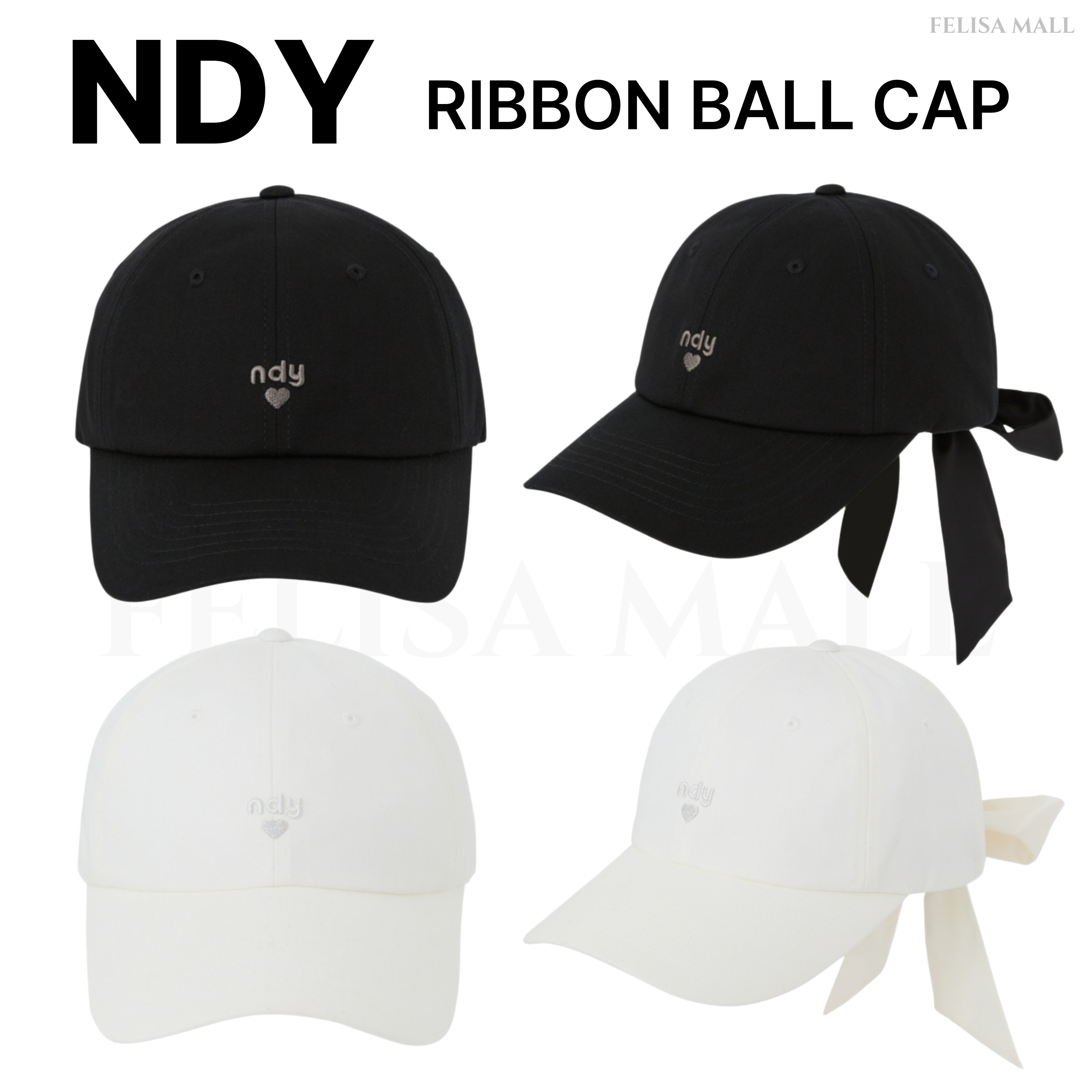 [NERDY] RIBBON BALL CAP リボンキャップ 女性人気 韓国ブランド