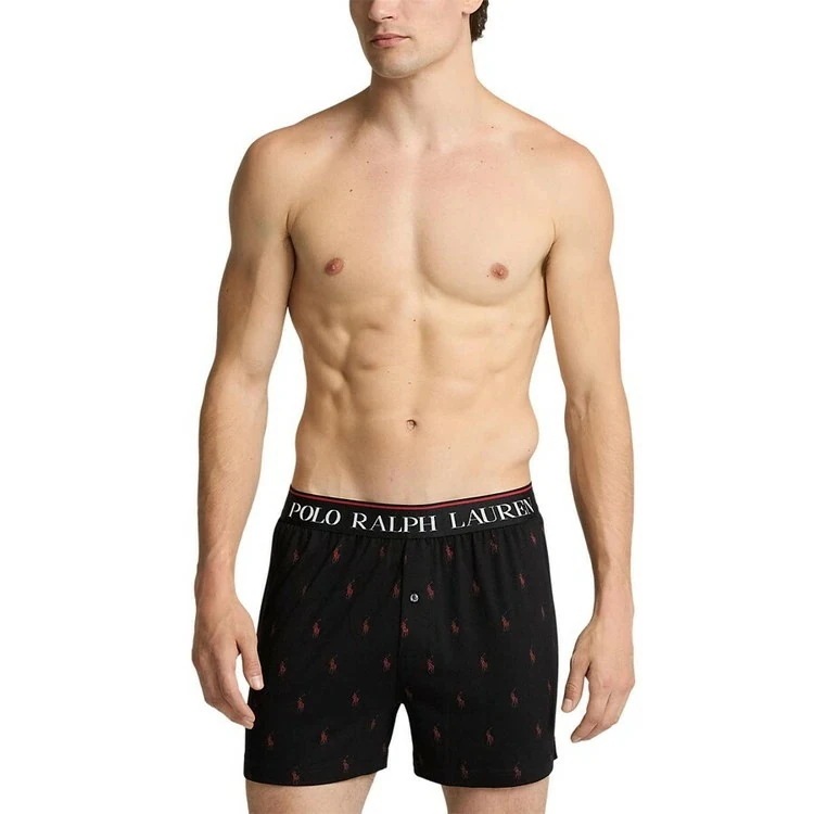 KNIT ボクサーショーツ [ポロ・ブラック]【L207HR-AQR】