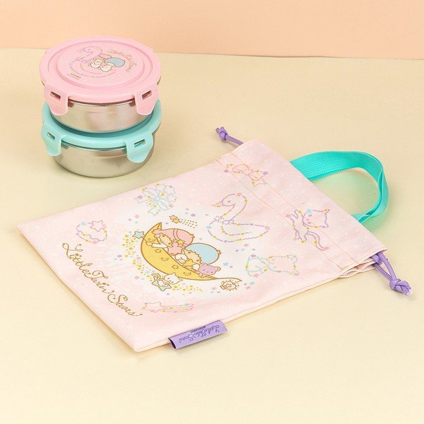 サンリオ 円形ラックステン 3段弁当絞りセット リトルツインスター SC8511_P356117670