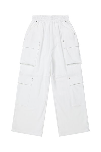 【DEINET】 UTILITY CARGO SWEAT PANTS IN WHITE 正規品 10,019円