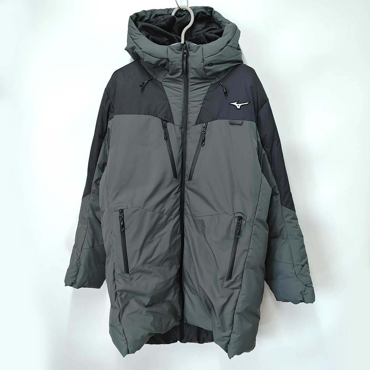 【中古】ミズノ ブレスサーモ リフレクションギア ダウンコート XL アーバンカーキ 32ME2552 メンズ MIZUNO