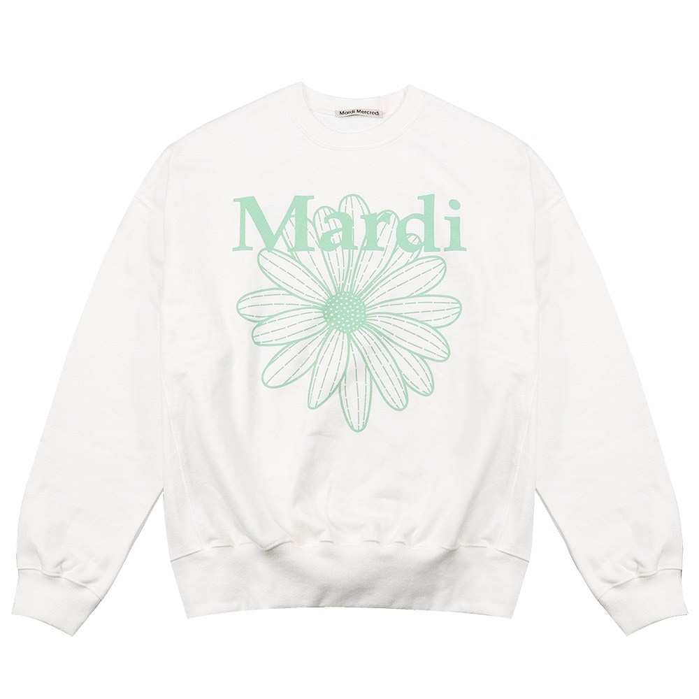 SWEATSHIRT FLOWERMARDI WHITE MINT 長袖 レディース 韓国 ファッション アパレル