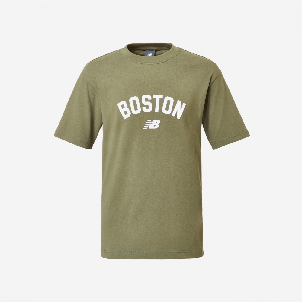 ニューバランスユニボストンTシャツ NBNEEBS301-(49) カーキ
