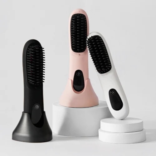 温度調節可能 ワイヤレス ヘアスタイラー / カールブラシ / ブラシヘアアイロン /携帯に便利なブラシヘアスタイラー/コードレスヘアアイロン/ ミニヘアアイロン / 旅行用ヘアアイロン