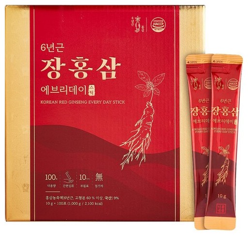 [el359] 6年根 ジャンホンサム エブリデー 紅参 スティック 10gx100p