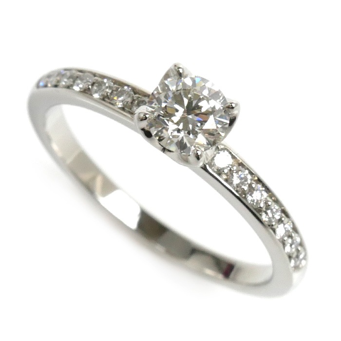 FRED フレッド Pt950プラチナ デルフィーヌ リング指輪 4B0332 ダイヤモンド0.32ct 8.5号 49 3.0g レディース 中古