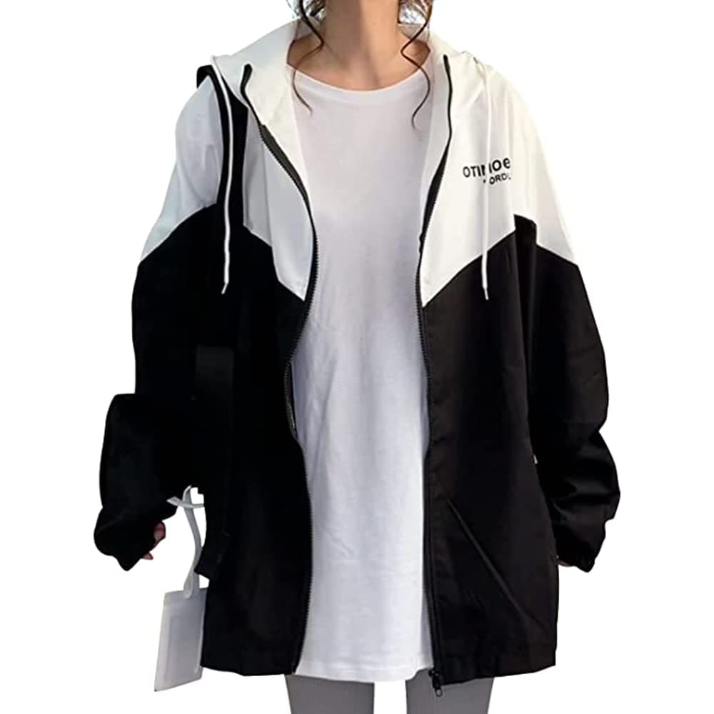 ブルゾン ジャンパー レディース ジャケット パーカー 切り替え アウトドア ジッパー ナイロン コート 原宿系 ストリート系 春夏秋 5,478円