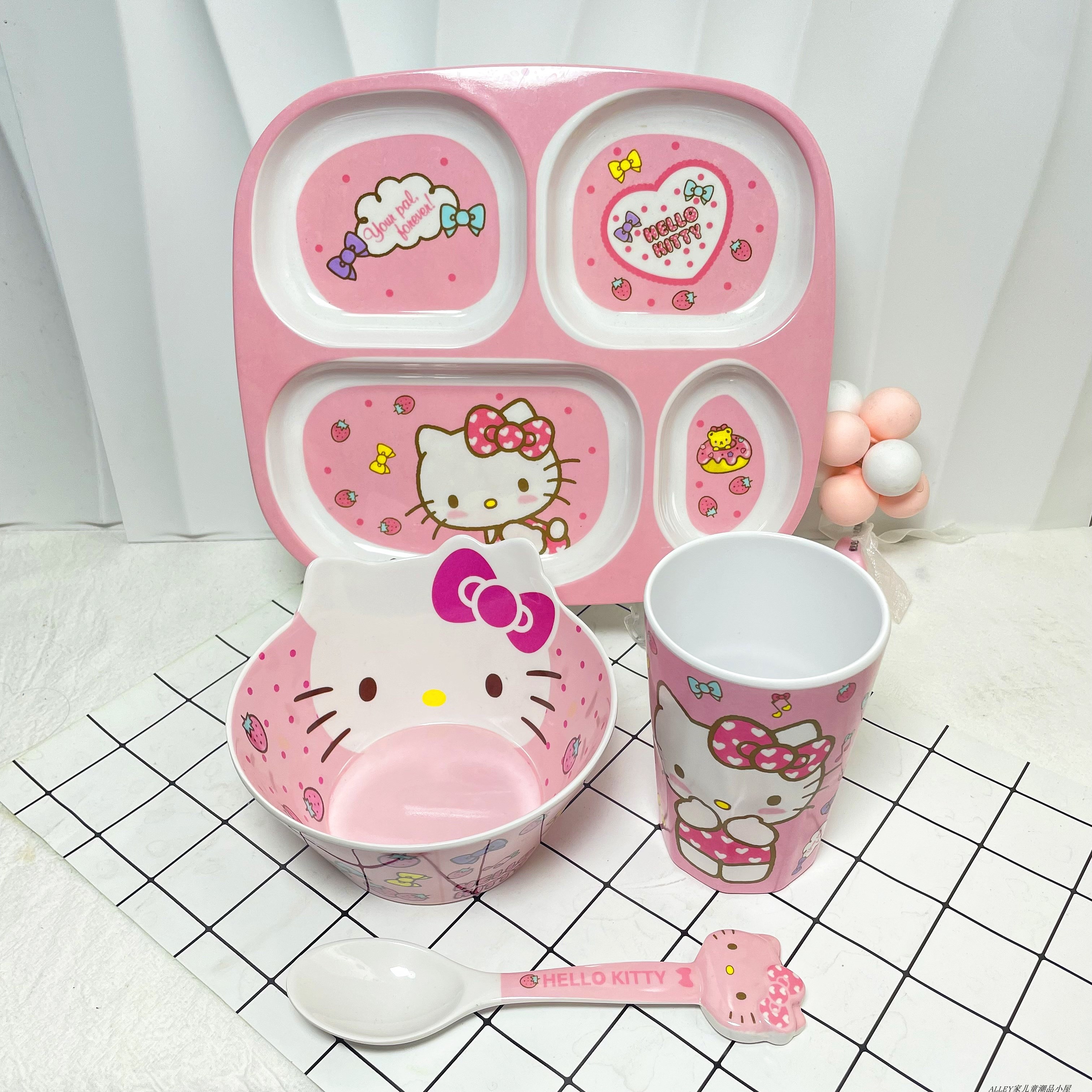 Qoo10] ハローキティ食器セットホームコンパートメ : キッチン用品