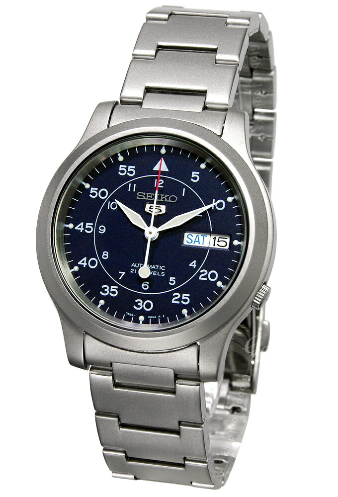 [10年保証] [製造終了 希少海外モデル] [セイコーインポート] SEIKO 5 SNK807K1 　セイコー ファイブ ミリタリー ネイビー メタルベルト 自動巻き