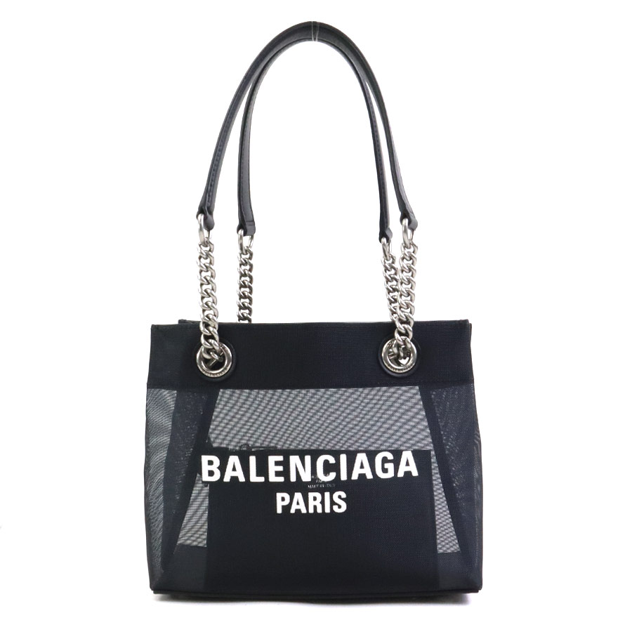 バレンシアガ BALENCIAGA ハンドバッグ DUTY FREE トートバッグ レザー/メッシュ ブラック レディース 741603 h32104i
