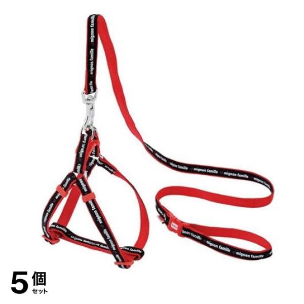 ワンワンカジュアル デニムスタイルハーネス&リード S 小型犬用 ブラック 1組入 (W55865) 5個セット