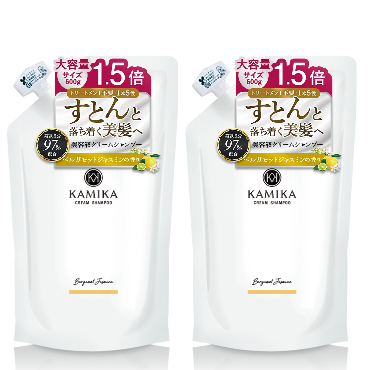 KAMIKA クリームシャンプー 詰め替え用 600g 3個セット カミカ Amazon