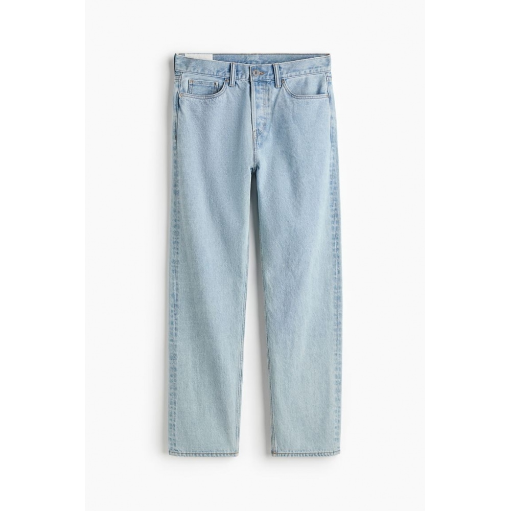 H&M リラックスフィットジーンズライトデニムブルー