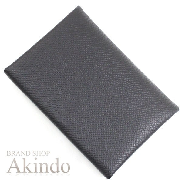 【新品】エルメス カードケース コインケース 財布 カルヴィ デュオ 黒 ブラック エプソン 二つ折り財布 小銭入れ レザー ブラック HERMES メンズ レディース カードホルダー カード入れ 本