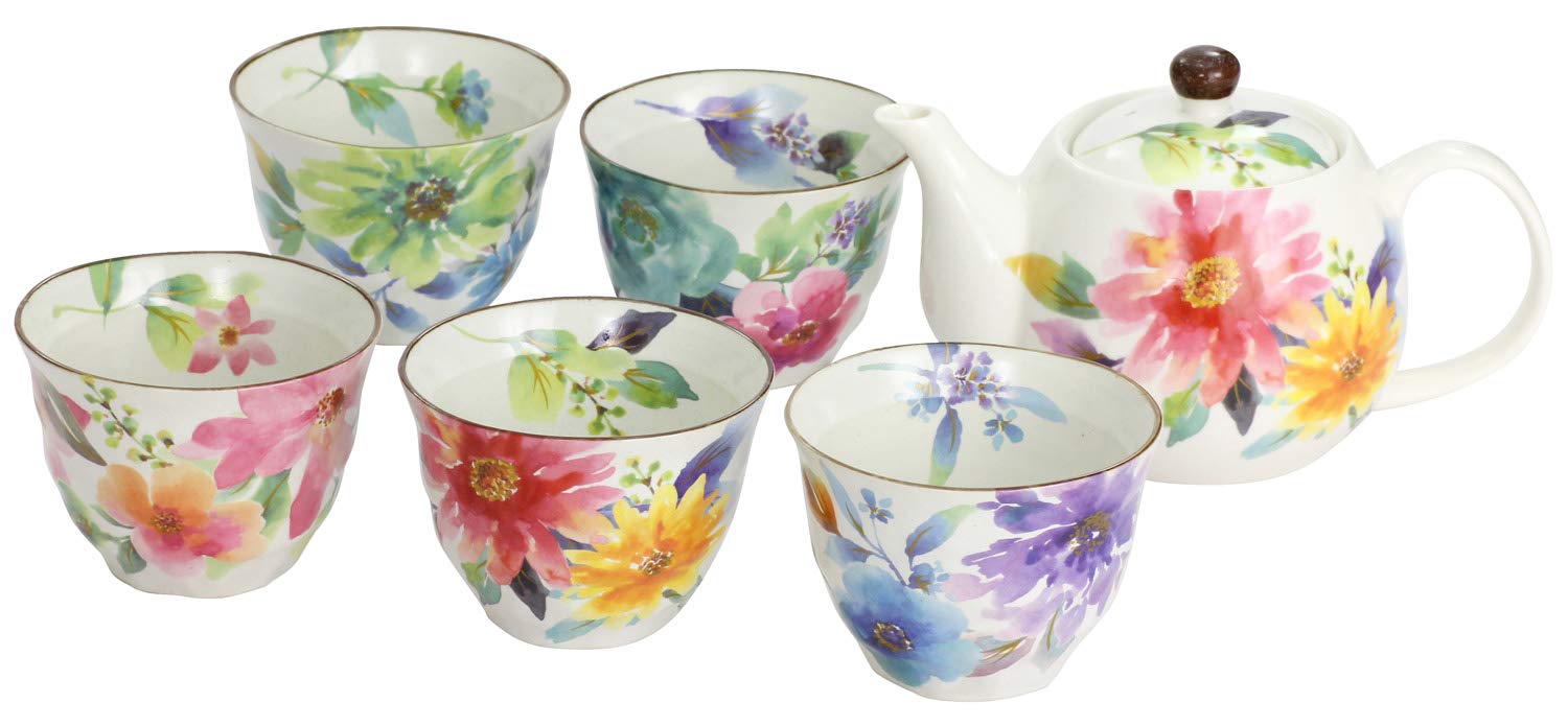 花かれん 5客ポット茶器 03903