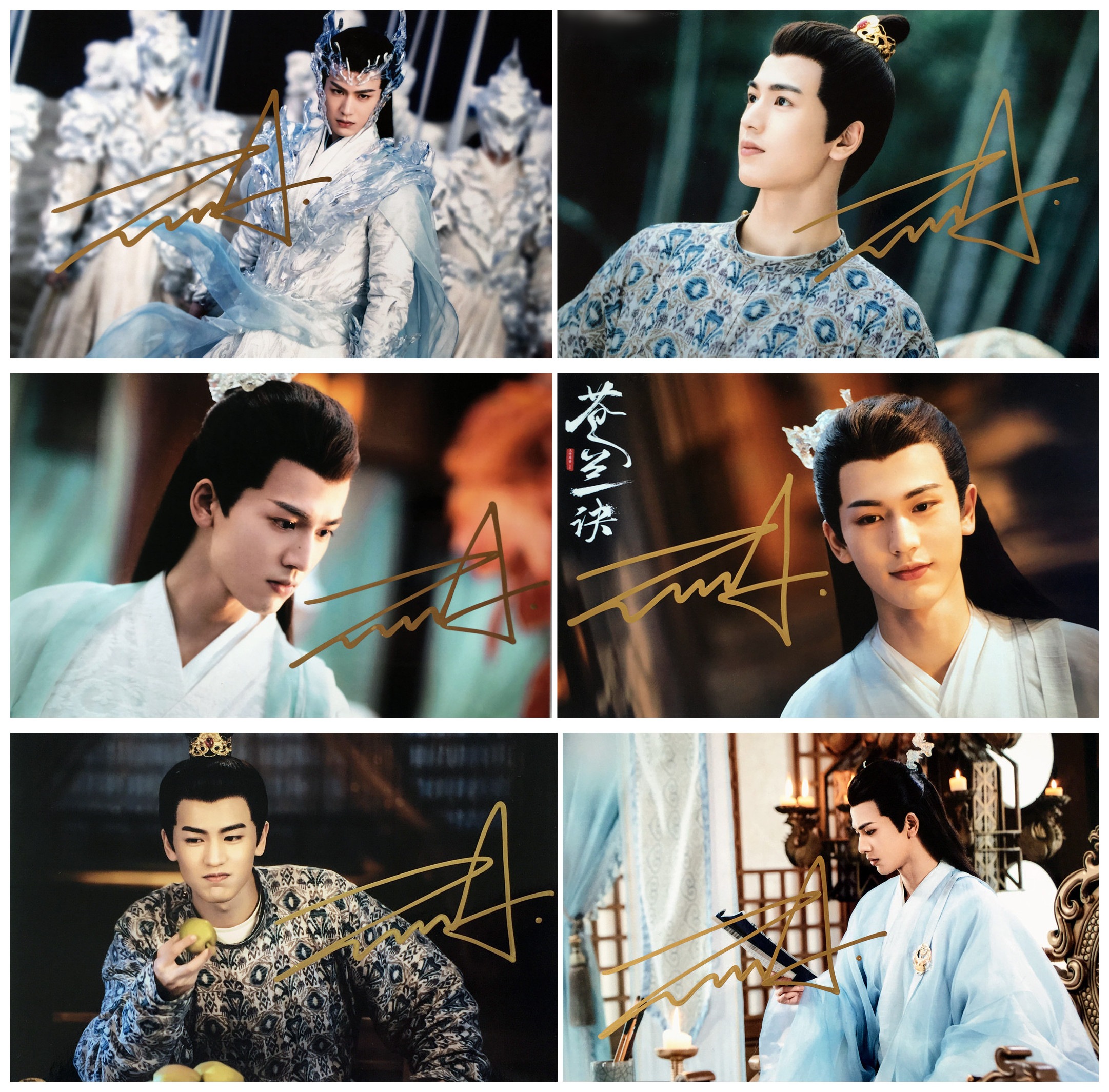 中国ドラマ『苍兰诀(Love Between Fairy and Devil)』 李一桐 张凌赫 中国限定グッズ タレント直筆サイン付き宣伝写真6枚セット