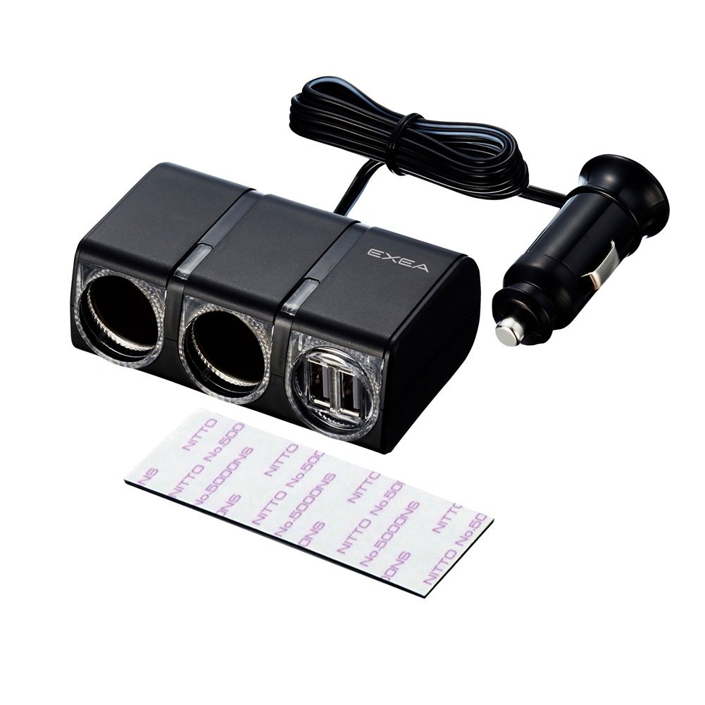 星光産業 車内用品 電源ソケット EXEA(エクセア) USBツインソケット EM-150