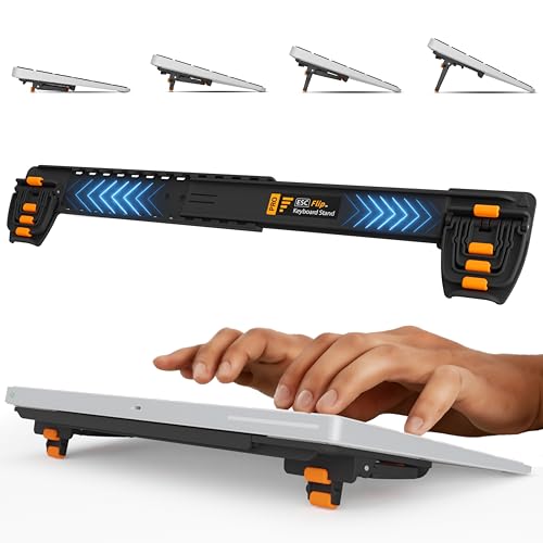 ESC Flip Pro キーボードスタンド パソコン ノートPC 4段階 高さ/角度調整 キーボードに合わせて幅調整可 滑り止め付 貼り直しOK 人間工学的デザイン ゲーミング